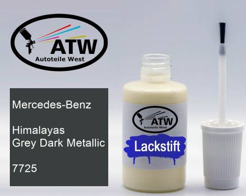 Mercedes-Benz, Himalayas Grey Dark Metallic, 7725: 20ml Lackstift, von ATW Autoteile West.